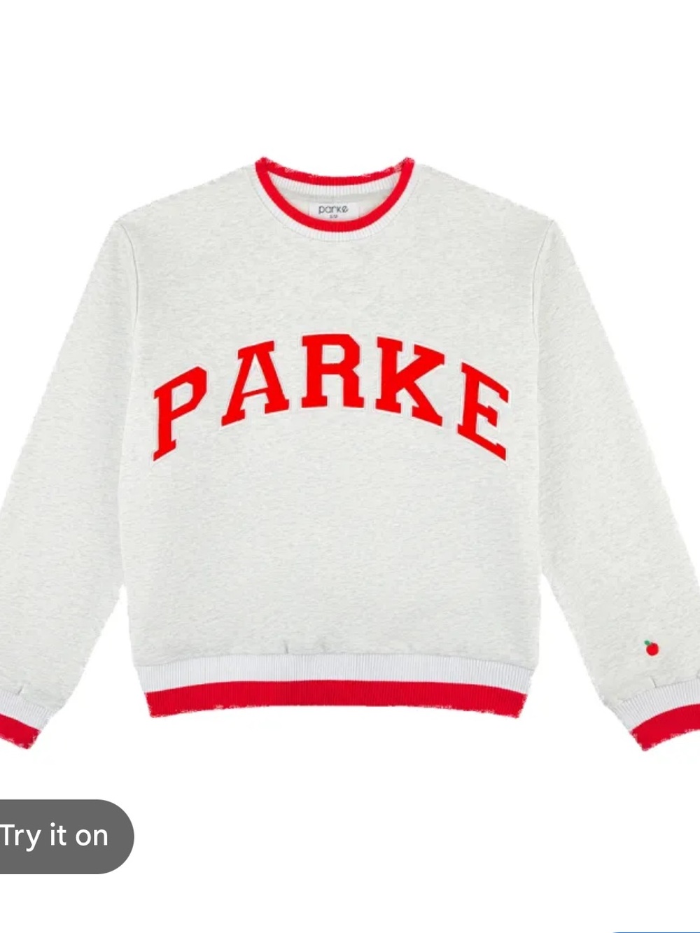 PARKE GREY RED & WHITE SWEATSHIRT L/XL